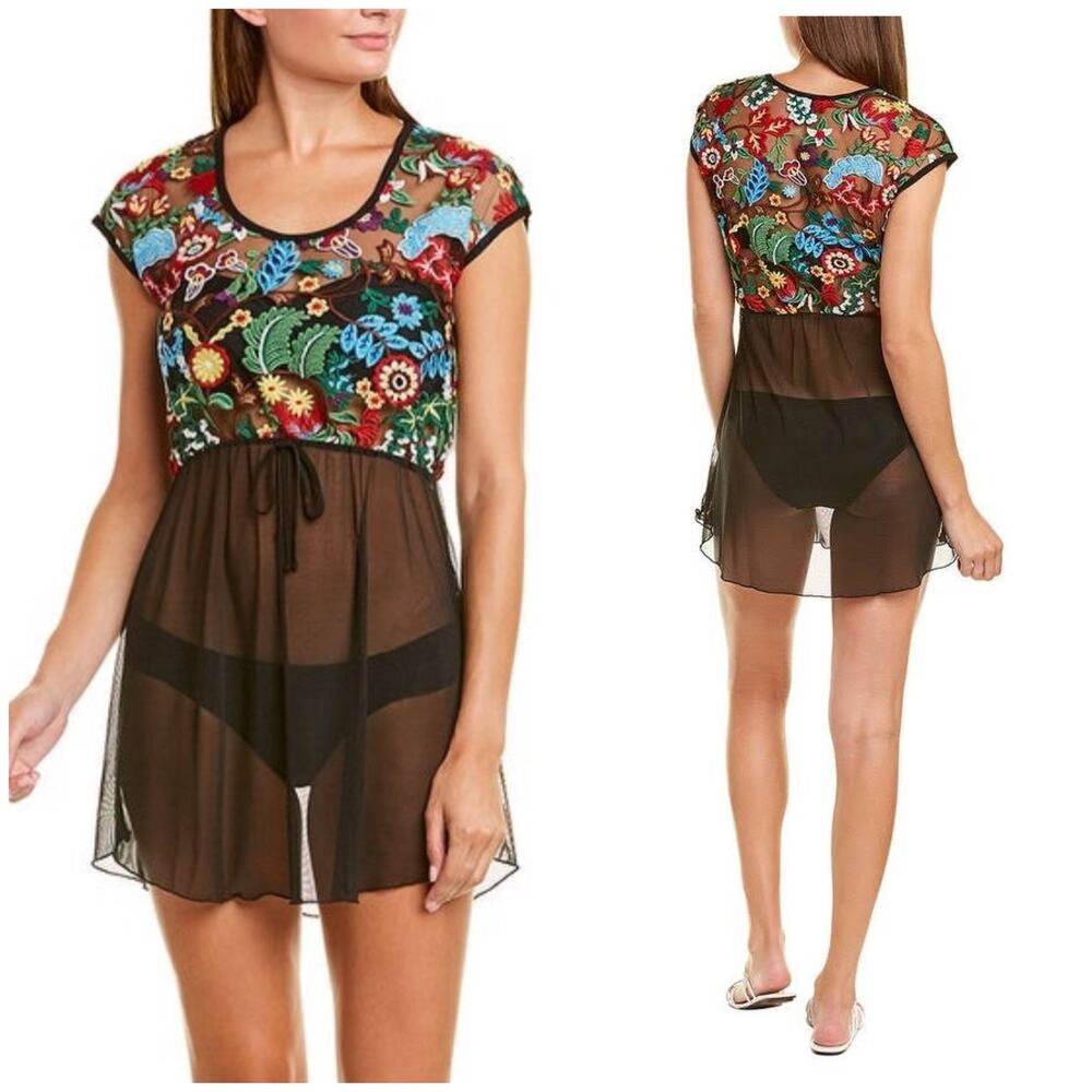 Elif For Jordan Taylor Adela Swim Coverup Tuni Embroidery Size XS - Picture 2 of 9